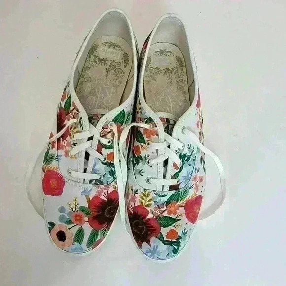 Keds x Rifle Paper Company Floral Sneakers Shoes  Sz 10 - Picture 7 of 14